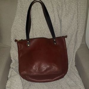 Portland leather tote bag
